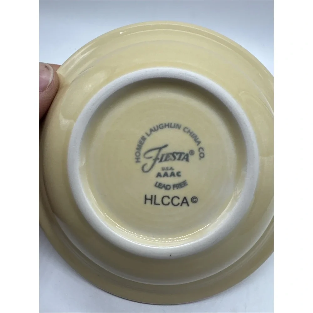 Fiesta Ivory Fruit Bowl HLCCA Clematis Floral Design Art Deco Bowl HLCC